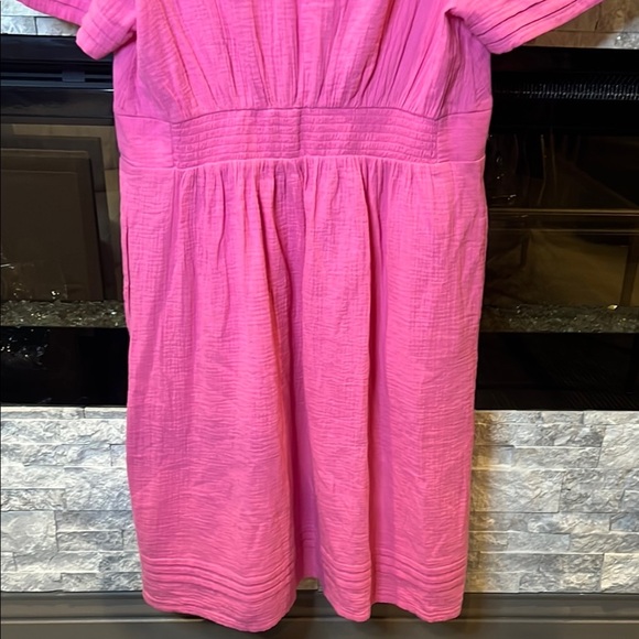 Boden Pink A Line Cotton short Sleeve Dress size 12L - Picture 12 of 16